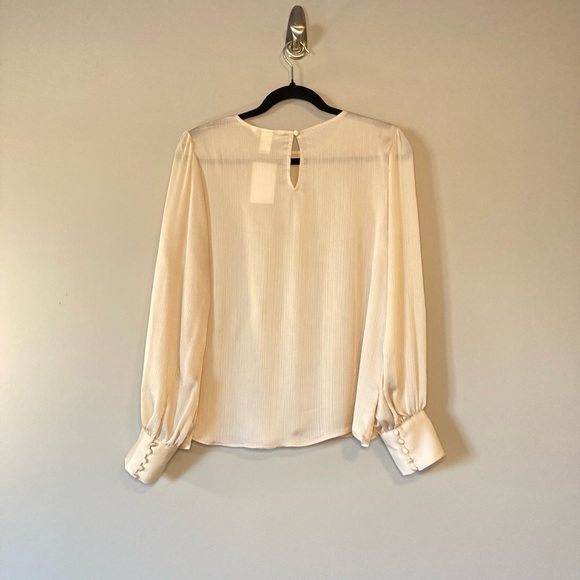 NWT H&M Blouse Sheer Ivory S Career Sexy. - Picture 2 of 10